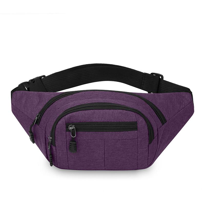 

Унісекс Поясна сумка-бананка Чоловіча Нагрудна сумка Водонепроникна Сумка для спорту на відкритому повітрі Кишеня Поясна сумка Сумка-бананка Кросбоді фіолетовий
