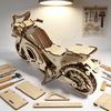 3D Wooden Motorcycle Puzzle Miniature : The Perfect Holiday Present Ideal for Halloween Christmas Plus Birthdays