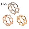 Fashion Scarf Jewelry Hollow Chain Ring, Modern Clip Electroplated Ring Holder for Women Shirts Shawls Neckerchiefs Slide