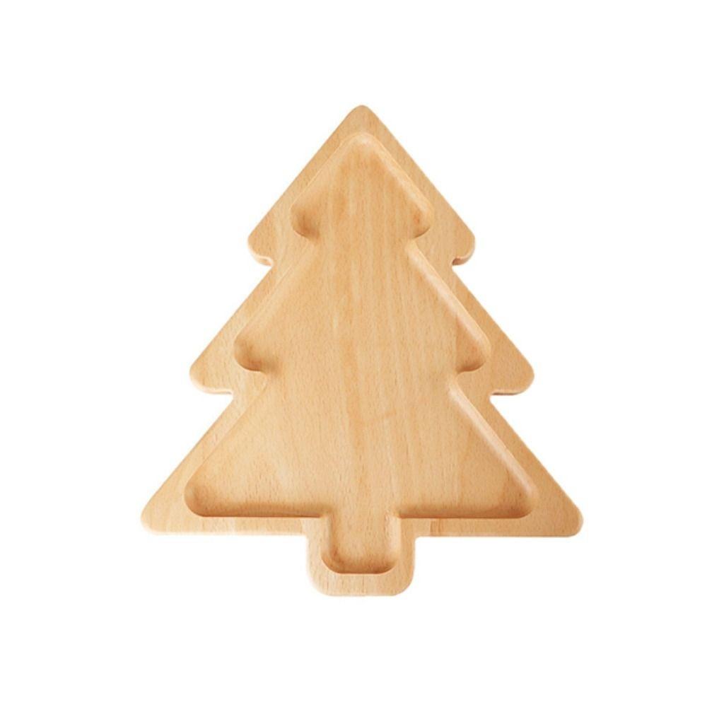Wooden Elk Snacks Plate Cartoon Pattern Appetizer Tray Christmas Tree Serving Tray  Living Room