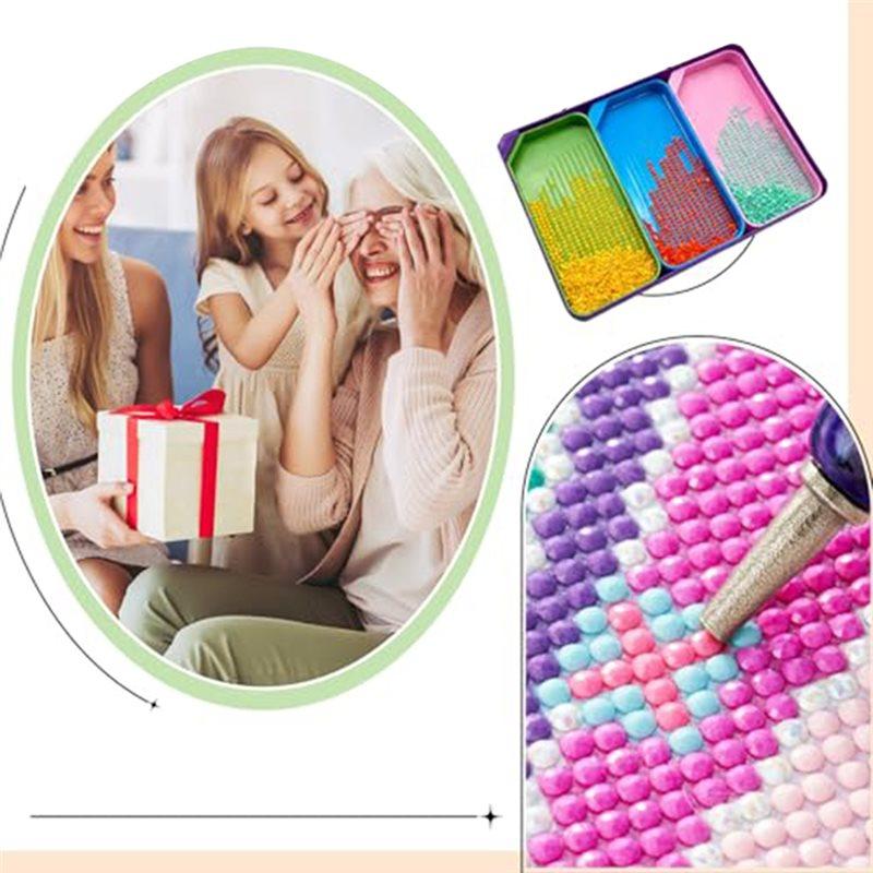 J1UL1N Rhinestone Tray Organizer, Art Trays, Art Storage Containers Kit, For DIY Crafts Rhinestone Beads, Painting