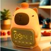 Capybara Alarm Clock Night Light Desk Timer Snooze Led Usb