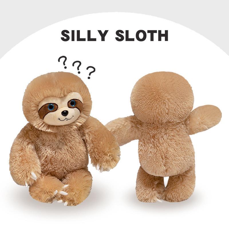 Adorable Sloth Plush Toy For Children's Educational Playtime Brown 35cm 0.2kg