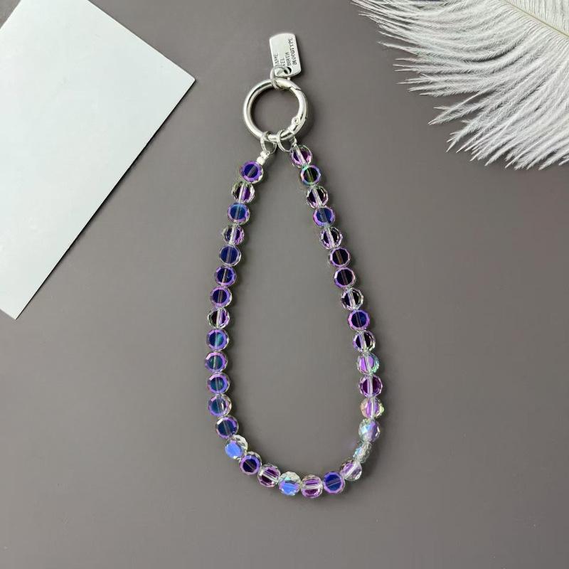Electroplated Crystal Beaded Phone Lanyard - Luxury Versatile Case & Keychain Pendant Accessory