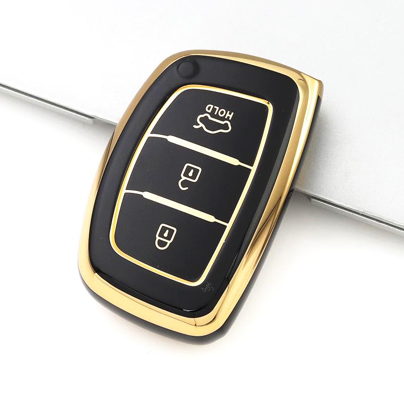 3 Buttons Shell For Hyundai Santa Fe Ix35 Ix25 I10 I30 I40 Rena Sonata Elantra Creta Tucson Fob Holder Tpu Car Key Case Cover