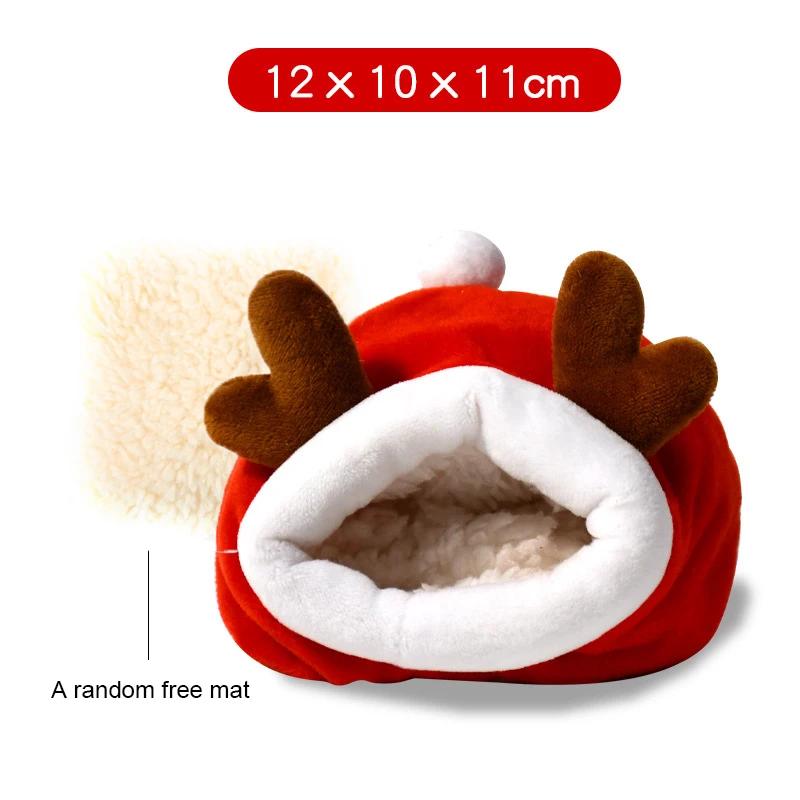 Hamster Soft Warm Bed Rat Hammock Pig Squirrel Winter Pet Toy Hamster Cage House Hanging Nest Mat House Bed Animal Mice Rat Nest