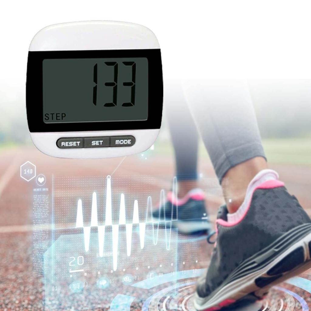 Pedometer för promenader Noggräknare Stegräknare Enkel med klämma Elektronisk Träningstid