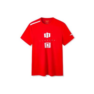 China Eis- und Schneesport Rundhals-T-Shirt Herren Oberteile Rot 152227167-2