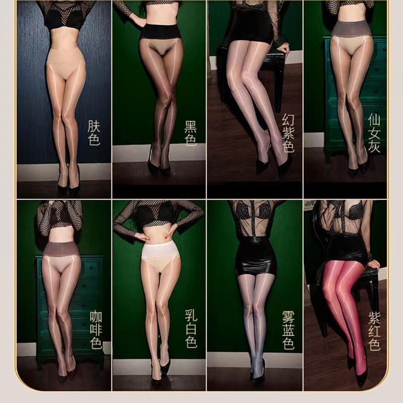 1D Aurora shiny, sexy, silky seamless horse oil stockings for men and women360Seamless ultra-thin open-crotch pantyhose
