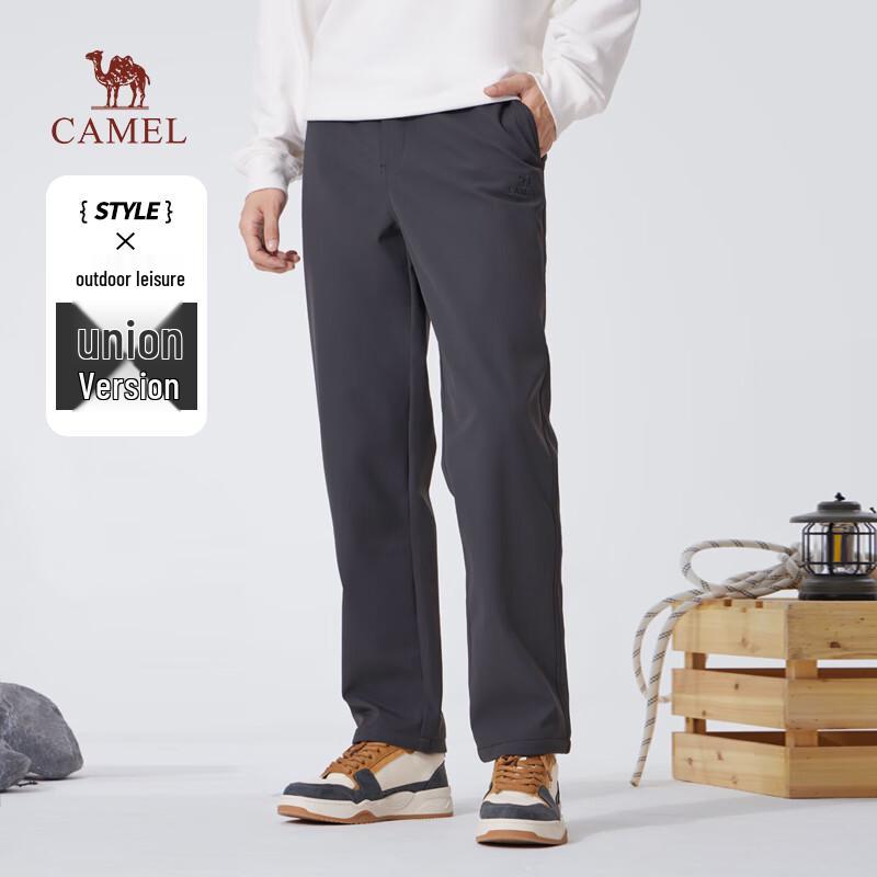 Camel Men's Winter Fleece-Lined Water-Repellent Stretch Softshell Casual Pants