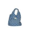 11 Fresh and Sweet Denim Star Printed Vest Bag Versatile Large Capacity Commuter Shoulder Bag Tote Bag