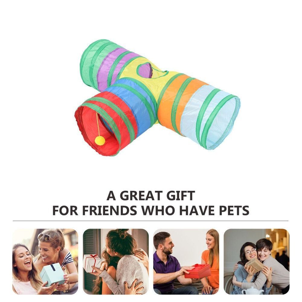 Breathable Cat Nest Polyester+Steel Wire Pet Fun Play Toy Portable Cat Maze Tunnel Rabbit