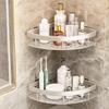 Drill Free Aluminum Corner Shelf For Bathroom Shower Storage Organizer Shampoo Soap Dispenser Wall Mounted Rack