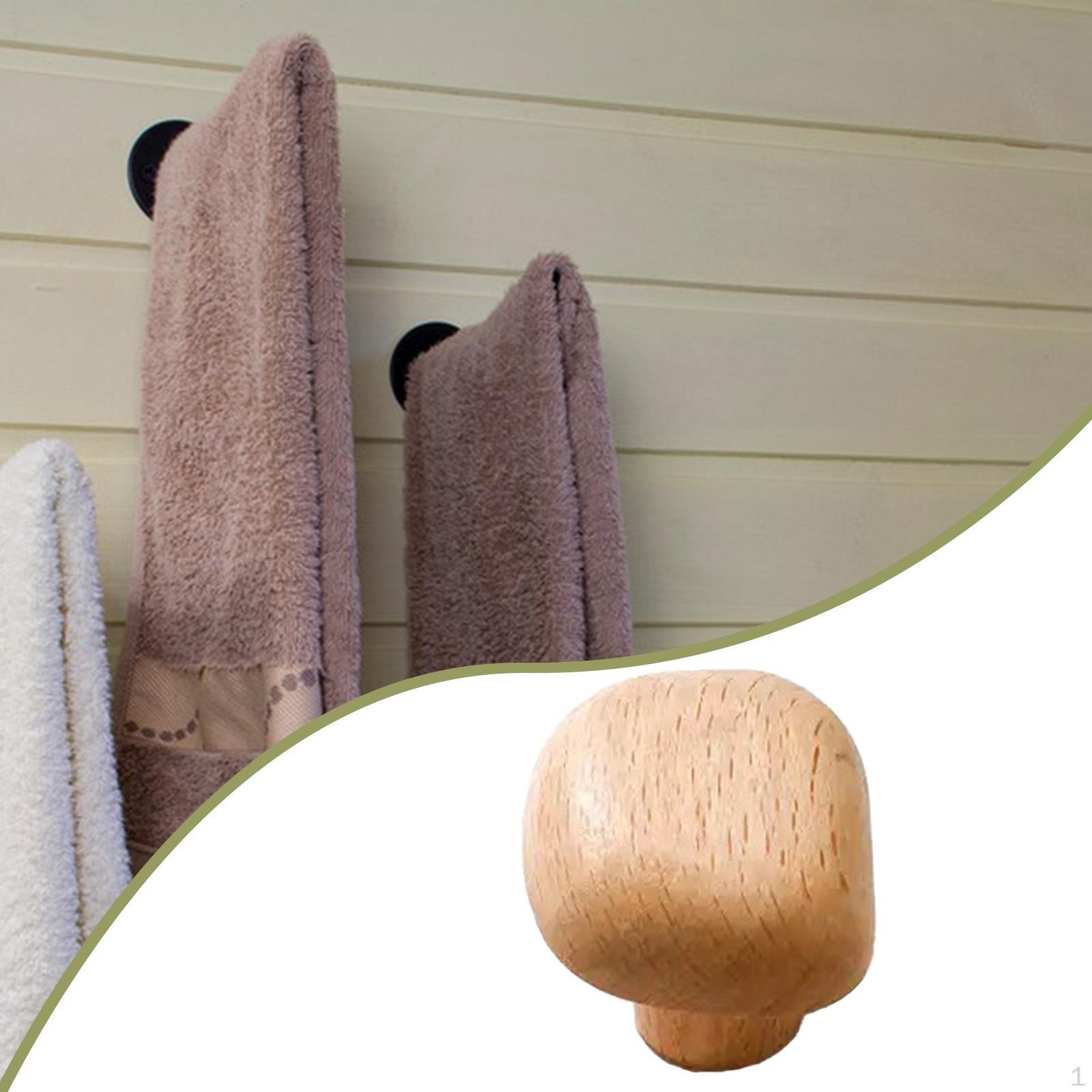 

4 Pieces Wall Mounted Wooden Hooks Cabinet Drawer Handles Fashion Wood Door for Bedroom Quadrilateral