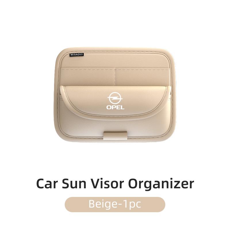 AAAYR1 Universal Car Sun Visor Clip Credit Card Storage Bag Accessories For Opel Corsa Astra Insignia Vectra Zafira Meriva Mokka Grand