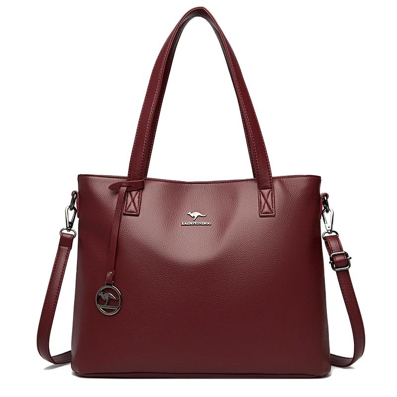 High Quality Soft Leather Shoulder Bags Luxury Handbag Women Bag Designer Fashion Female High-Capacity Tote Messenger Handbags