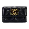 19 Taschen Logo Stepp Lammleder Kartenhalter Damen Taschen Schwarz AP1790-B04852-94305