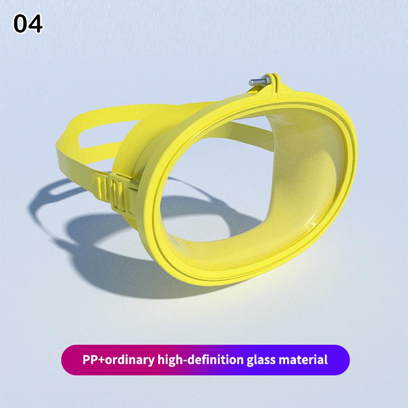 

Oval Diving Mask Single Lens Scubas Mask Panoramic Wide View Tempered Glass Lens Freediving Water Mask For Underwater Adventures yellow4
