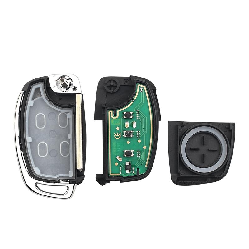 KEYYOU 3 Buttons For Hyundai IX35 IX25 IX45 Santa Fe 433MHz ID46 Chip Folding Flip Remote Car Key Control TOY40 Blade