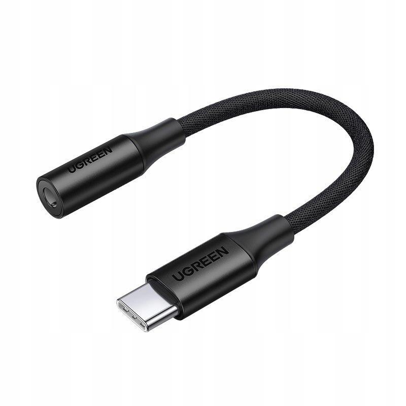 Ugreen Headphone Adapter 3.5mm Mini Jack To USB Type C 10cm Black