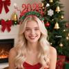 1/2Pcs 2026 New Year Headband Kids Adult Glitter Hair Accessories Funny Glasses Photo Props Christmas Decoration Gifts