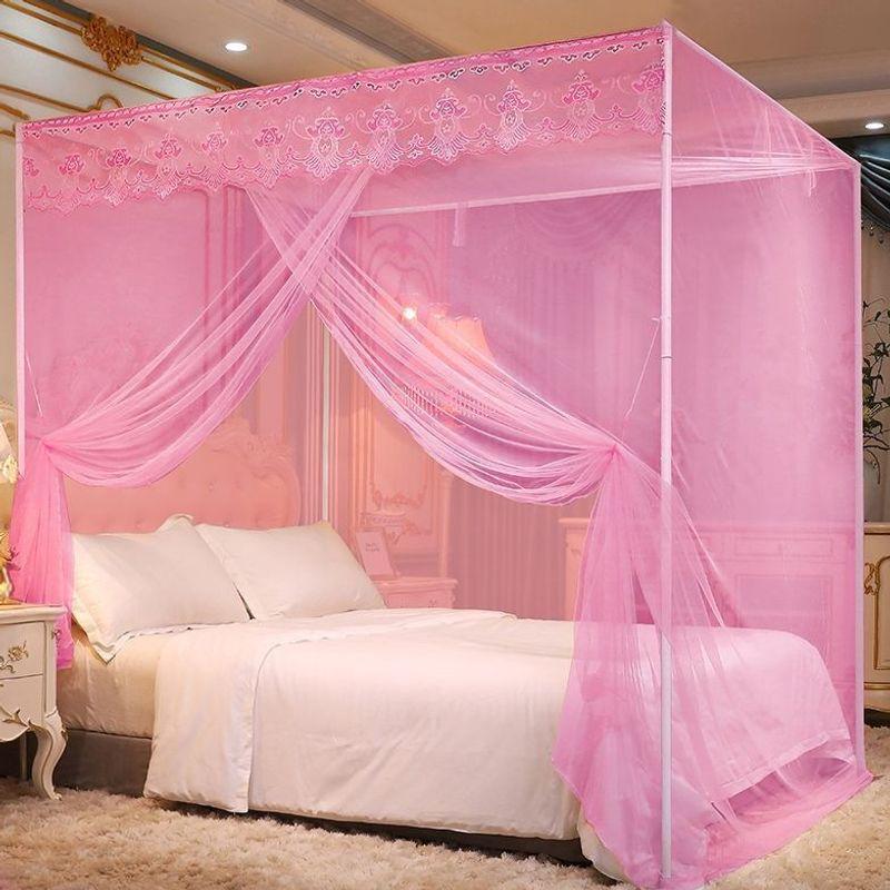 Thickened Floor-Standing Mosquito Net for Beds - Available in 1.0m, 1.2m, 1.5m, and 1.8m Sizes for Dorms and Homes