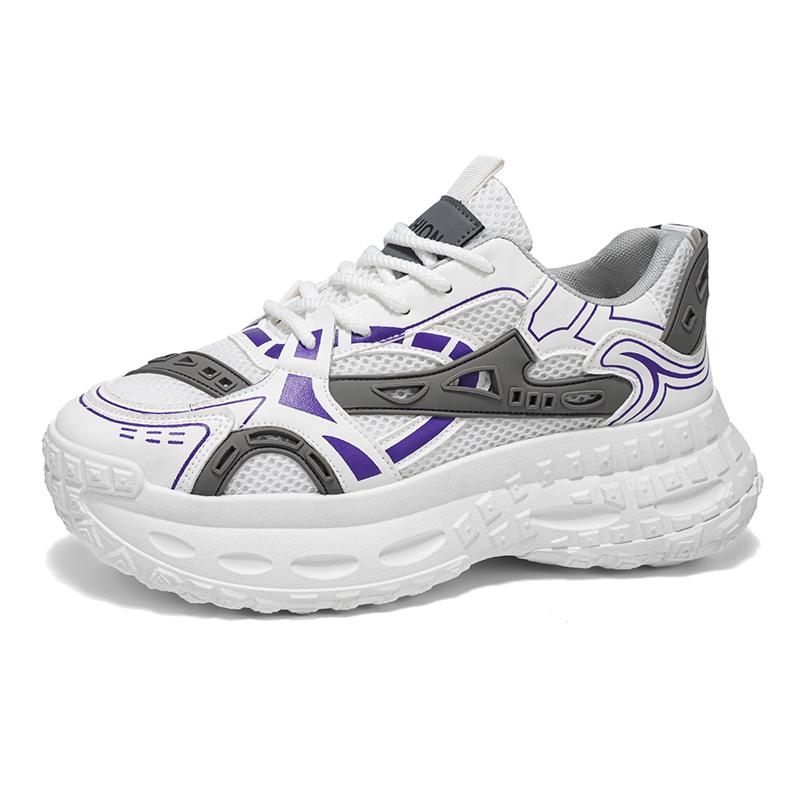 Chunky Sneakers Four Seasons Mesh Breathable Casual Outdoor Running Fashion Students Lightweight Soft Sole Non Slip Sports Shoes