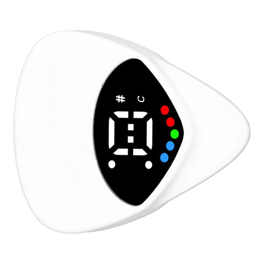 Guitar Two in One Pick Tuner High Sensitivity LED Light Battery Powered 12 Tone Electronic Tuner for Electric Guitar
