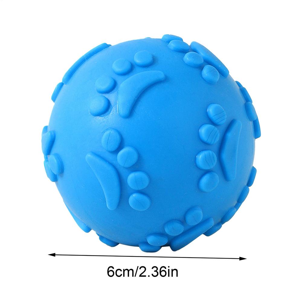 Dog Chew Squeaky Toy Ball Squeaker Chew Ball Toy Latex Indestructible Outdoor Squeak Dog Toys Teething Latex Pet Toys