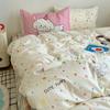 Cztero-częściowy Słodki Mały Świeży Bawełniany Trzy-częściowy Poszwa na Kołdrę Arkusz Łóżkowy Zestaw Dormitory