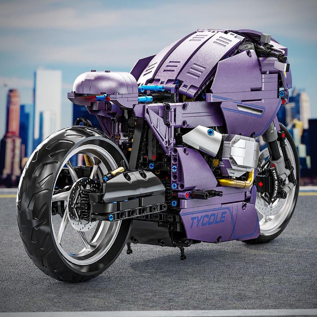 1:5 Scale Model Latte Motorcycle Supercar Building Block City Technique Racing Speed Champions Sport Car Toy Children's Birthday Gift No.T4055