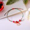 Trendige Weihnachten geflochtene Armbänder für Damen Herren Niedlicher Weihnachtsmann Mondglocken Anhänger Armbänder Schüler Neujahr Schmuck Geschenke