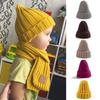 Solid Color Children's Knitted Hat Autumn Winter Girls Boys Cap New Crochet Baby Hat  Kids Beanie