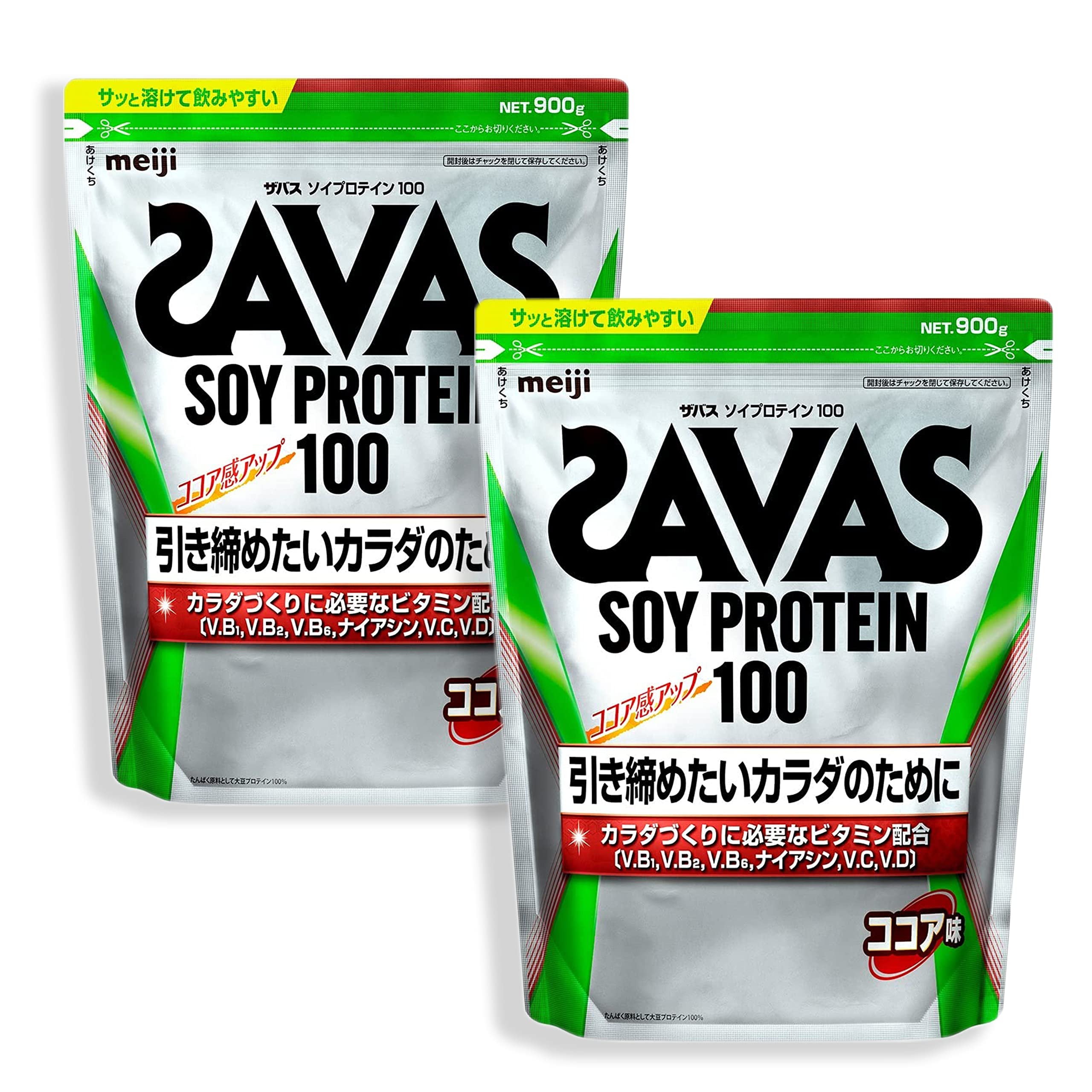 

2 пакета Meiji SAVAS Soy Protein 100 со вкусом какао 900 г [набор Rusion]
