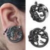 Pair Snake Ear Saddle Spreader Steel Tunnel and Plugs Earweights Ear Weights Hanger Flesh Metal Ear Plug Gauge Jewelry Stretcher 4