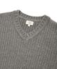 COVERNAT WOMAN Multi-Yarn V-Neck Knit Melange Gray