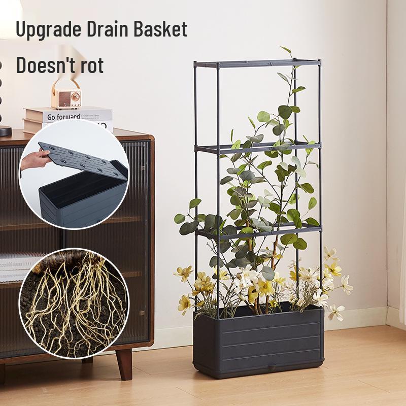 Outdoor Garden Flower Pot Plastic Planter Box for Vegetables and Flowers
