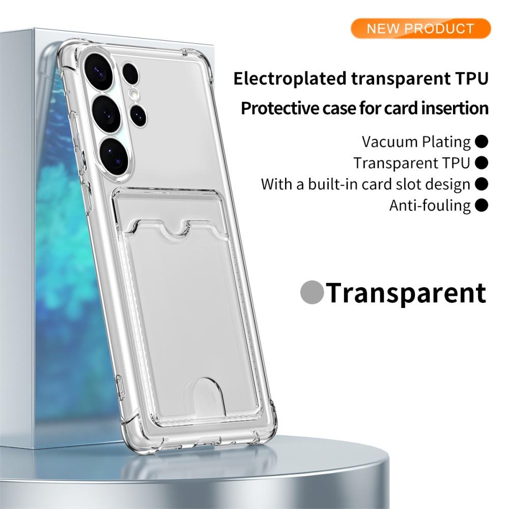 

Shockproof Card Slot Holder Plating Case For Samsung Galaxy S26 Edge S25 S24 S23 S22 Ultra Plus A56 A53 A35 Wallet Clear Cover Galaxy S23+ чистий