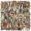 50 Transparent Victorian Era Stickers Bag Waterproof Transparent PET Manual Material Decorative Guitar Notebook
