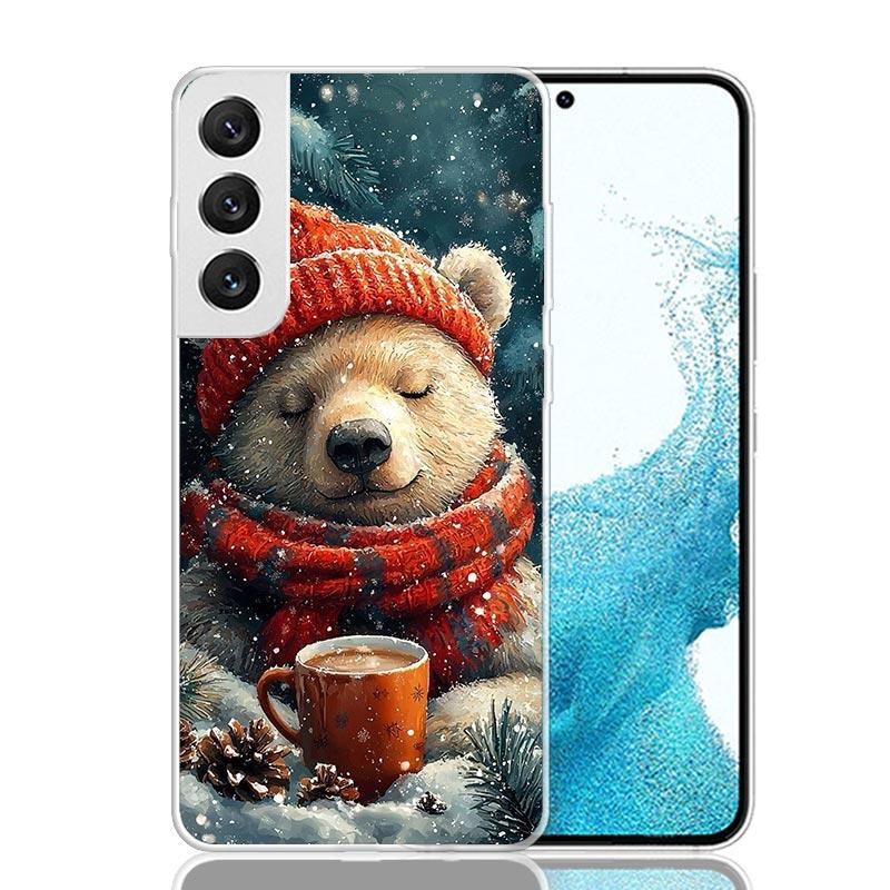 Animal Brown Cute Bear Phone Case For Samsung Galaxy S26 S25 Edge S24 S23 FE S22 Ultra S21 Plus S20 + Fundas Cover Coque Galaxy