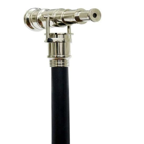 Top Nautical Spy Telescope Steampunk Design Walking Cane Brass Handle Victorian Wooden Foldable Walking Stick Handmade Gift