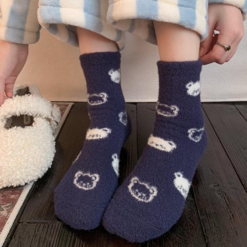 Australische Samtsocken für Mädchen, Süß, Verdickt und Warm, Flauschige Hausbodensocken, Postpartale Schlafsocken, Australische Samt-Bodensocken
