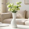 Unique Relief Pattern Vase Minimalist Twisted Vase, Modern Ribbed Flower Decorative Container, Creative Stylish Entrance Hall Decor Floral Arrangement