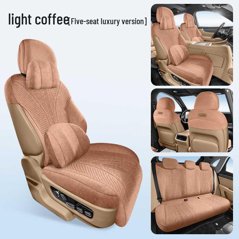 AITO M9 Uniwersalna Poduszka na Fotel Samochodowy - Pokrowiec Półotaczający z Zamszu na Cztery Pory Roku