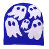 Knitted Skull Hat for Adult Autumn Skull Knitted Versatile Winter Party Photography Props Cartoon  Pattern