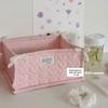 Cotton Desktop Storage Box Quilted Sundries Toy Organizer New Storage Basket  Home Supplies