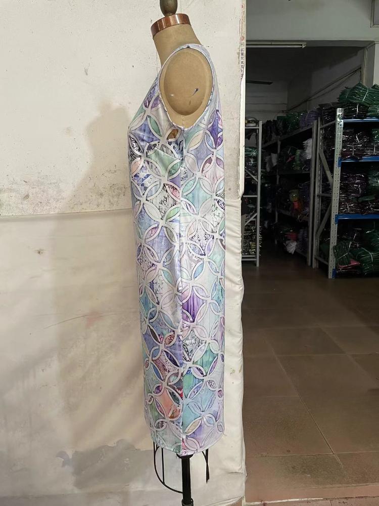 Frankrike Chic Vintage Lyx Tvådelat Set Rund Krage Blå Kappa + Patchwork Print Klänning Kvinnor Ny Estetisk Retro Klänning Kostym