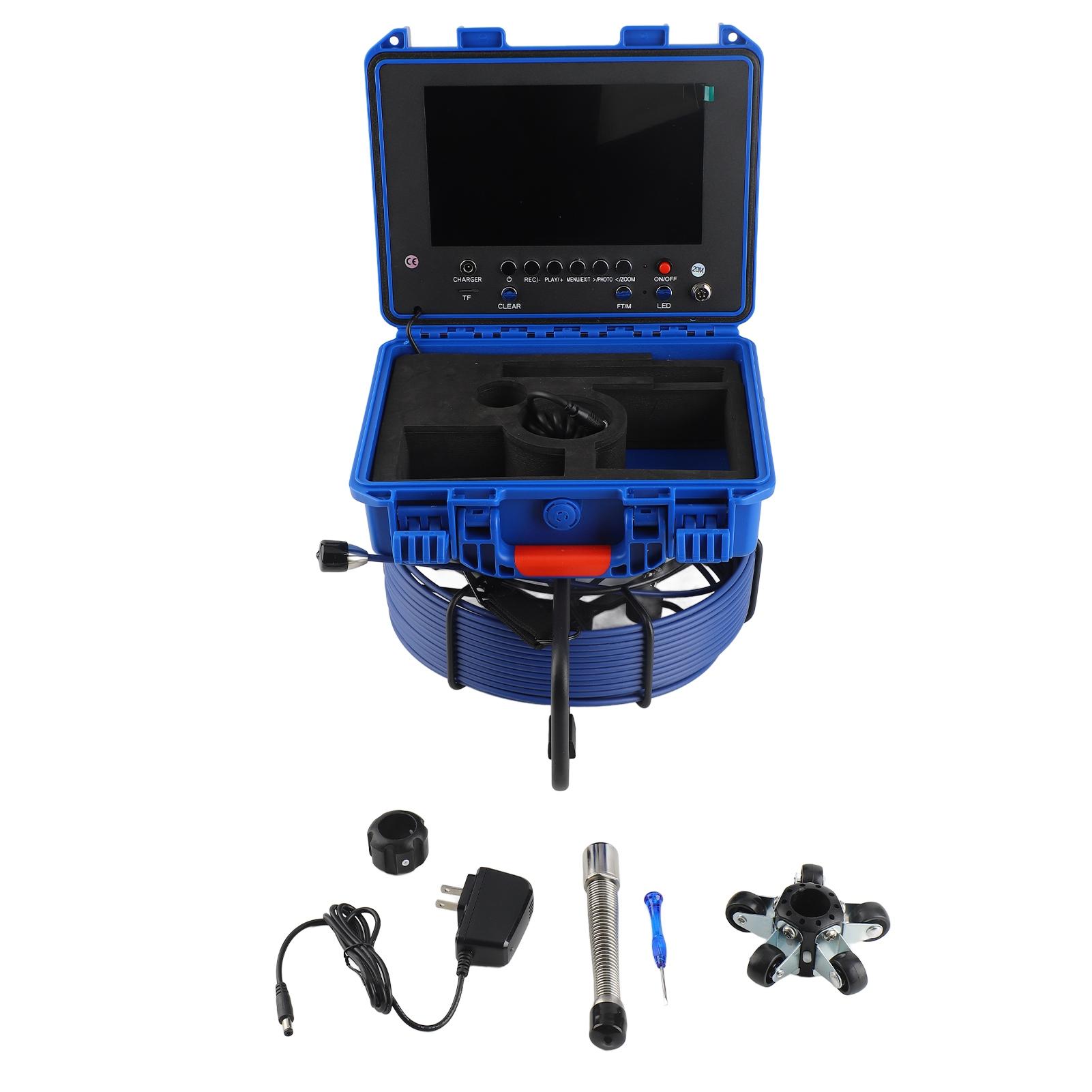 

65-футовая камера для осмотра канализационных труб 1080P AHD IP68 Водонепроницаемая 145-градусная эндоскопическая сантехническая камера