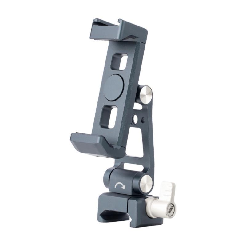 Smartphone Tripod Mount Clip Rotate Cellphone Mount Adapter for Phone Live Streaming Aluminum Phone Clip Holder
