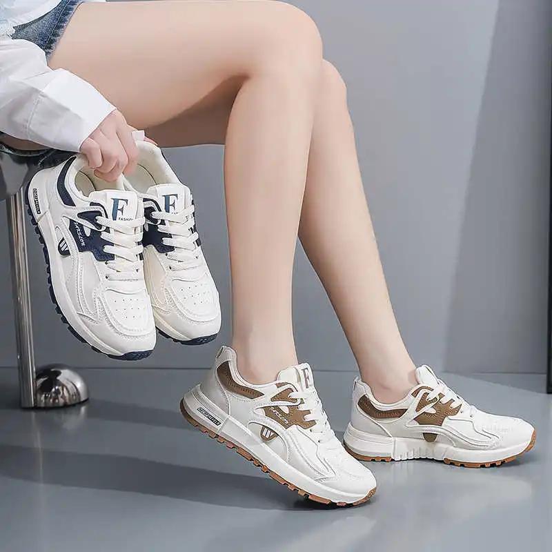 Fashion Height Up Platforme Women's Brands Loafers Sneakers White Woman Shoes Flat Sports Loofers 2025outdoor Style Cute